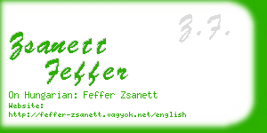zsanett feffer business card